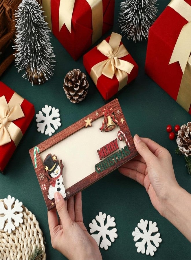 DoubleFill مجموعة هدايا عيد الميلاد من دبل فيل، 24 قطعة، تتضمن حاملات نقود وبطاقات، صندوق خشبي لبطاقات عيد الميلاد، مزين برسومات غزال وسانتا كلوز وقزم، مثالية لتزيين حفلات عيد الميلاد، متوفرة بستة أشكال. - Image 3